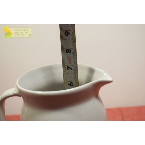 Hearth & Hand with Magnolia 54oz Flared Brim Stoneware Beverage Pitcher Cream - Picture 4 of 5